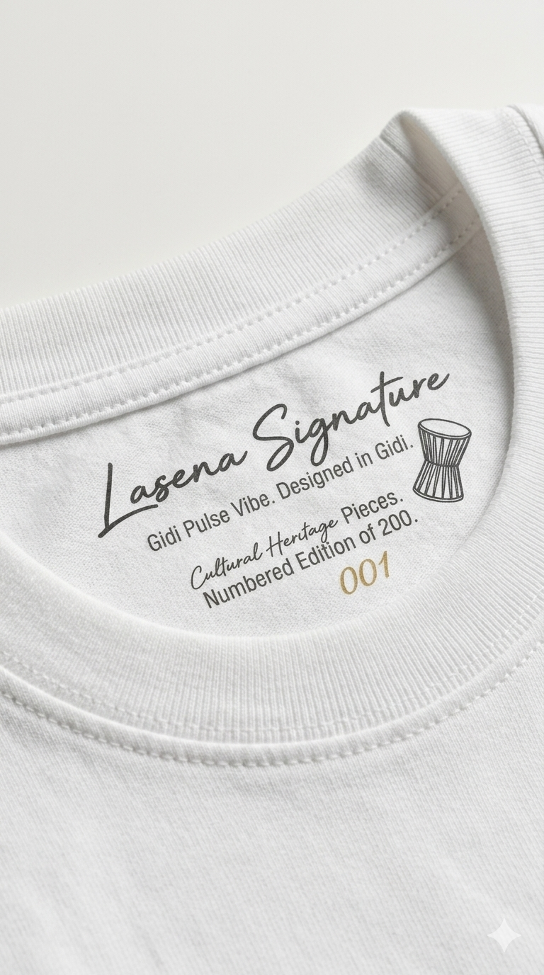 The Gidi Pulse - 001 Series | Lasena Signature Gangan (Talking Drum) Sleeveless Tees
